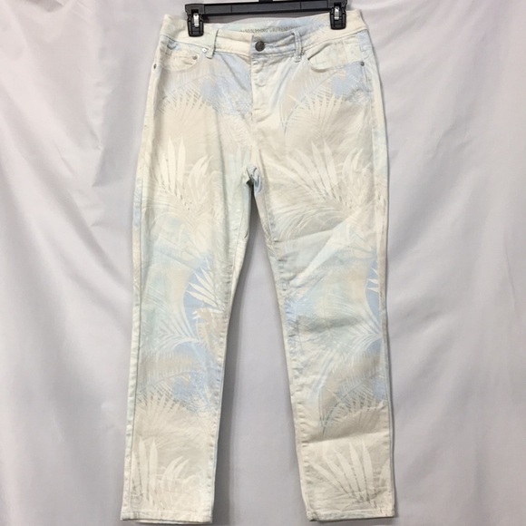 Chicos So Slimming Girlfriend Crop Women’s Skinny Jeans Size 0 Like-NEW - Picture 1 of 5